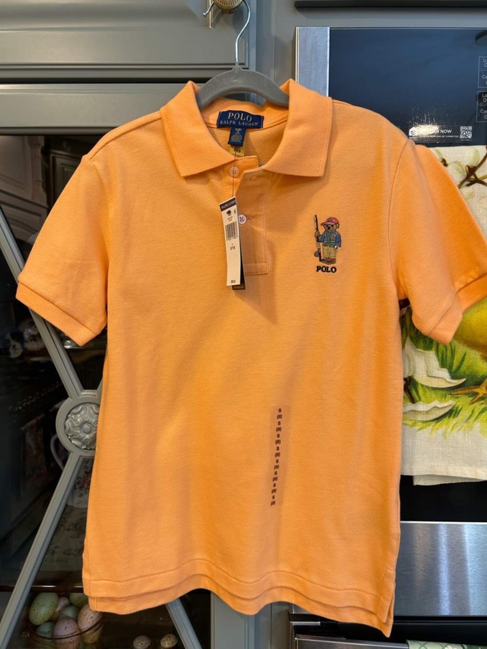 Polo by Ralph Lauren Peach Short-Sleeve Embroidered Polo